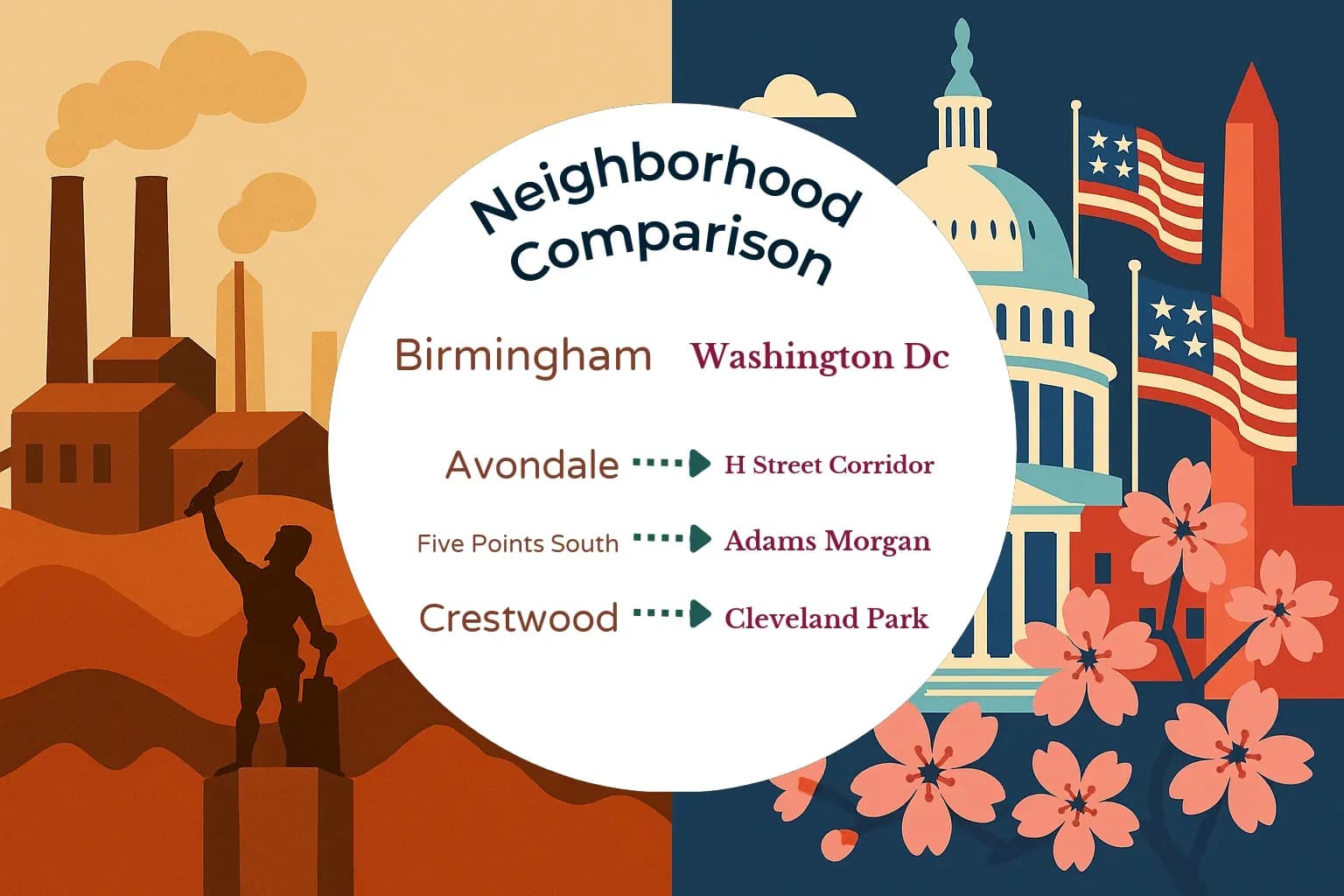 Birmingham vs Washington DC Neighborhood Comparison