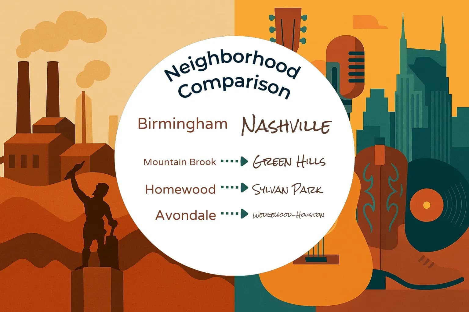 Birmingham vs Nashville Neighborhood Comparison