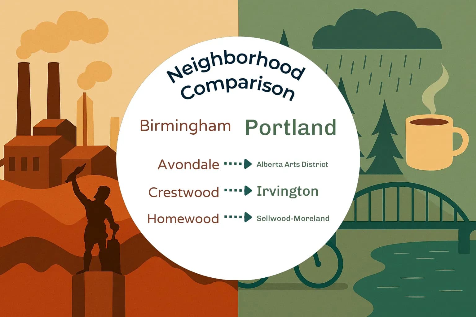 Birmingham vs Portland Neighborhood Comparison