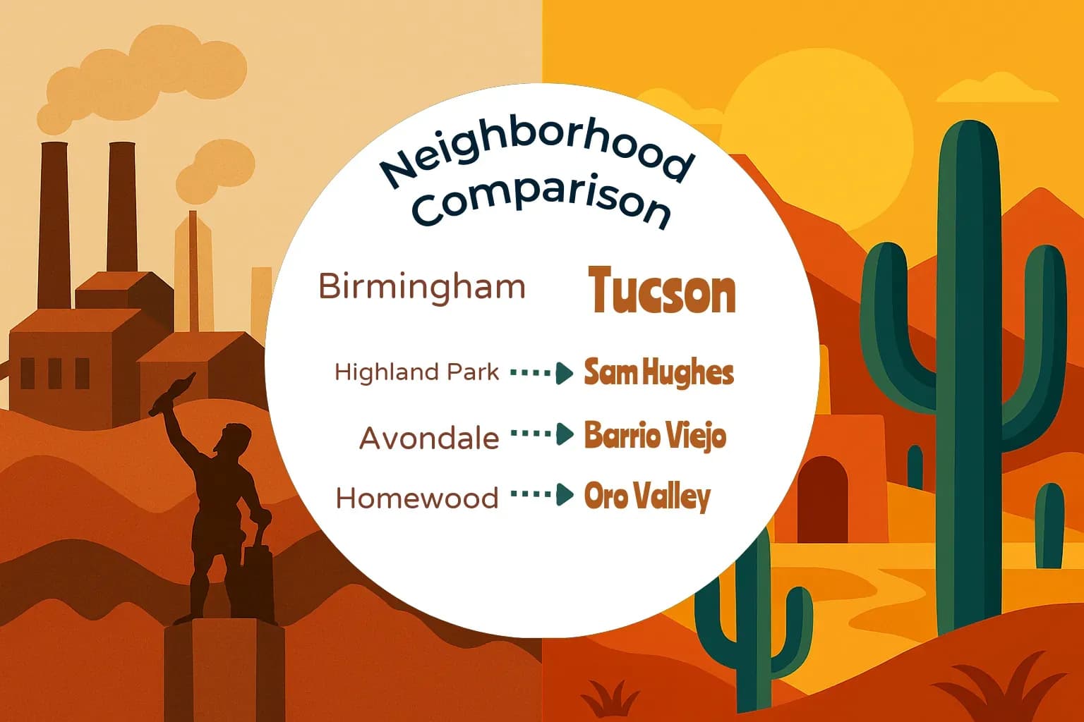 Birmingham vs Tucson Neighborhood Comparison