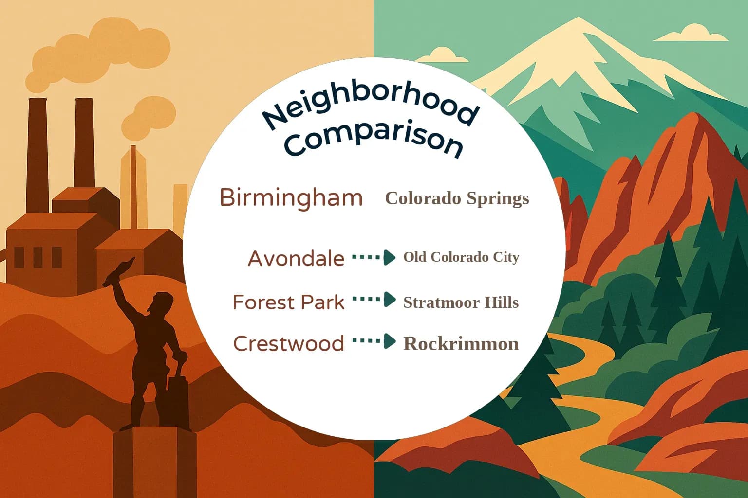 Birmingham vs Colorado Springs Neighborhood Comparison