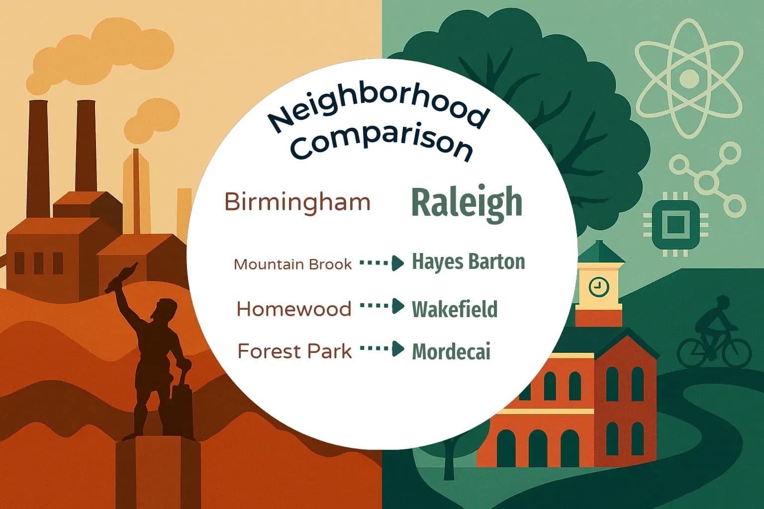 Birmingham vs Raleigh Neighborhood Comparison
