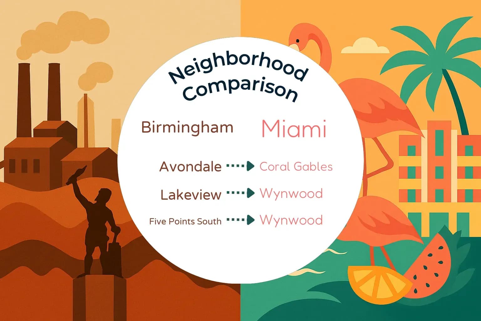 Birmingham vs Miami Neighborhood Comparison