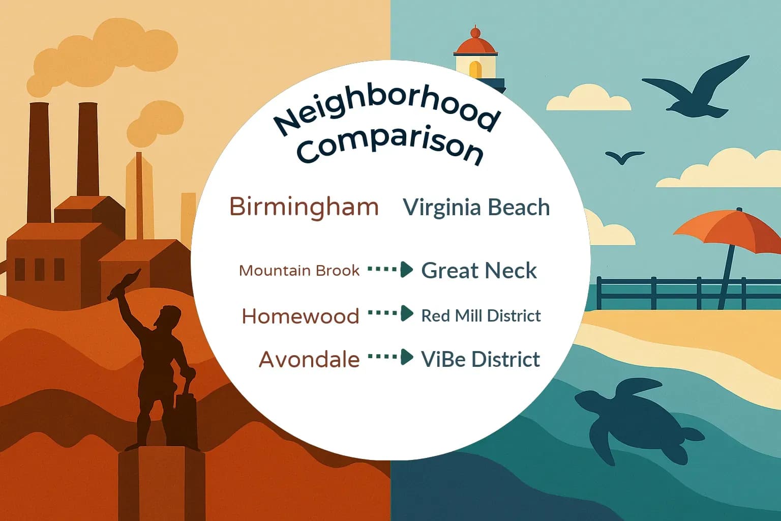 Birmingham vs Virginia Beach Neighborhood Comparison