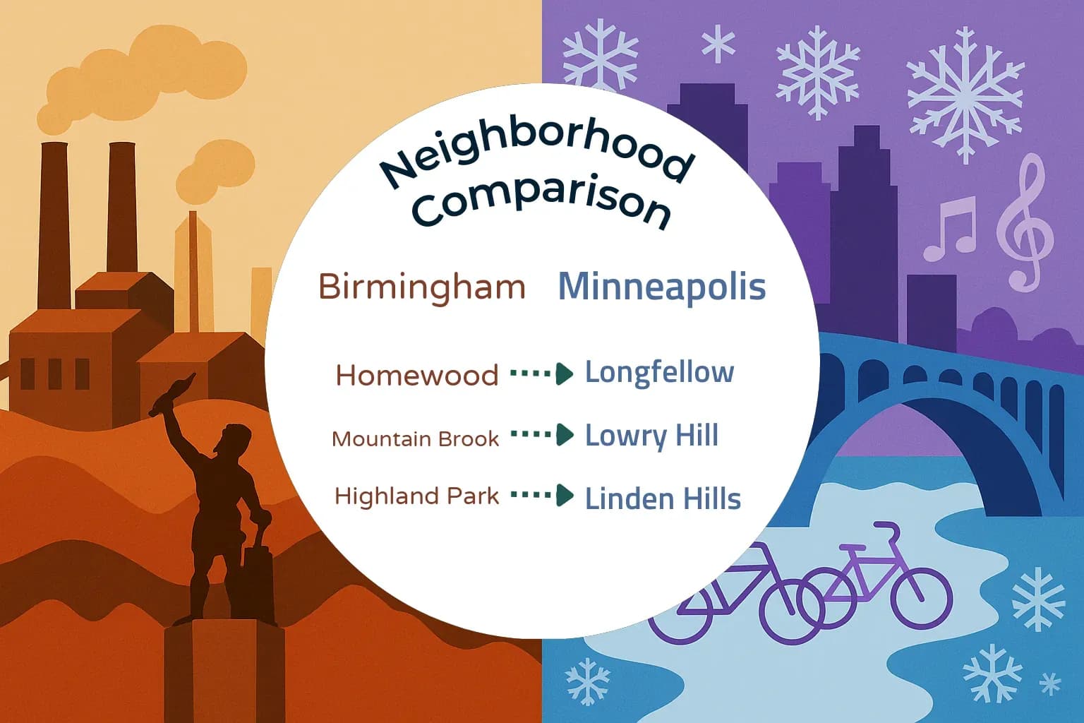 Birmingham vs Minneapolis Neighborhood Comparison