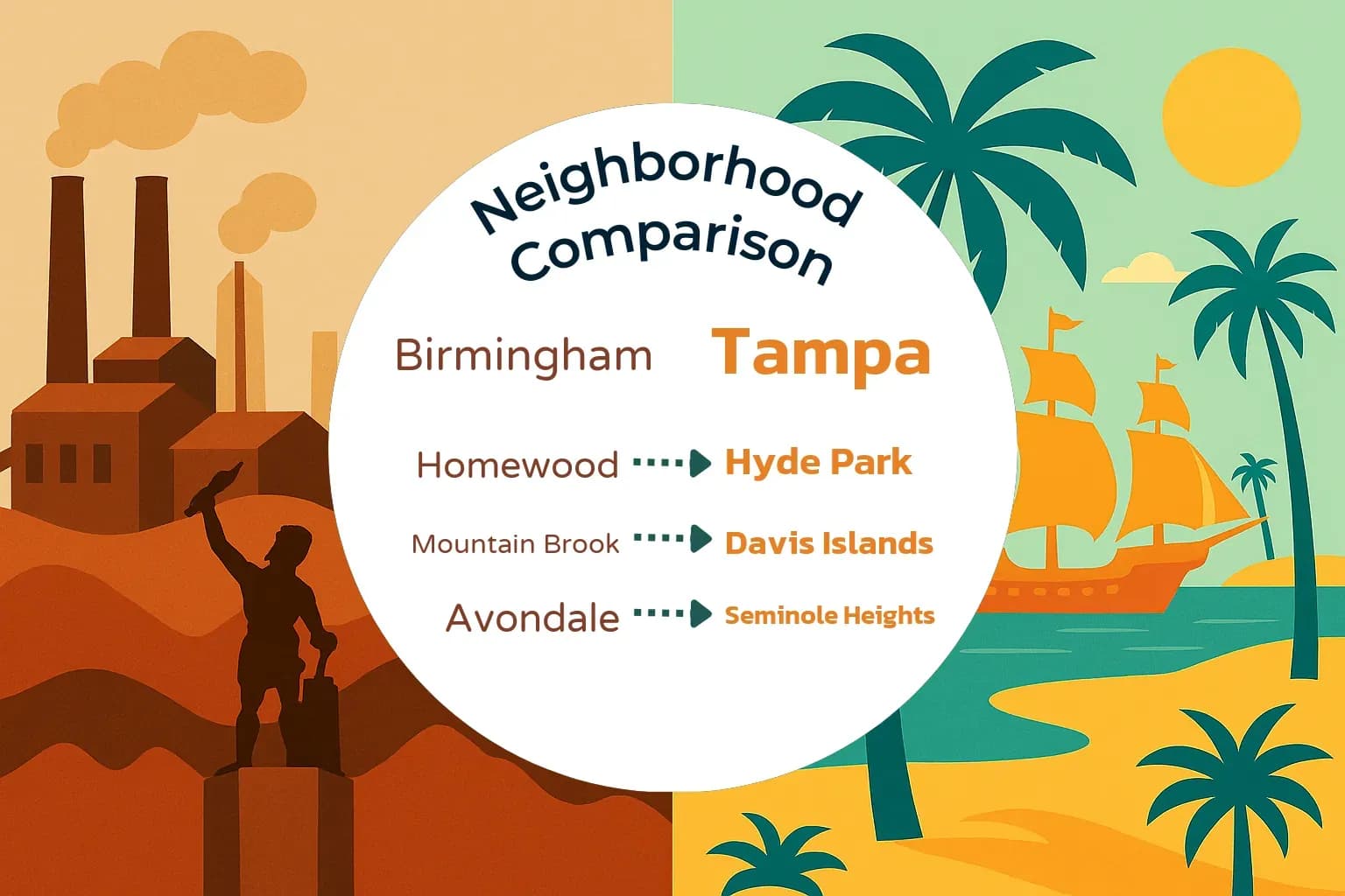 Birmingham vs Tampa Neighborhood Comparison