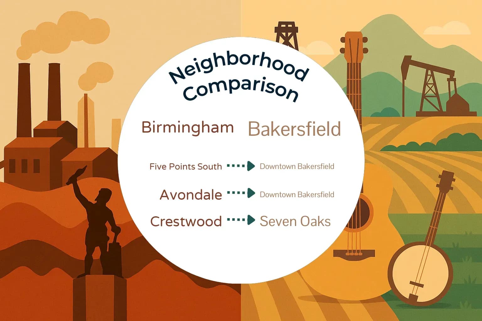 Birmingham vs Bakersfield Neighborhood Comparison