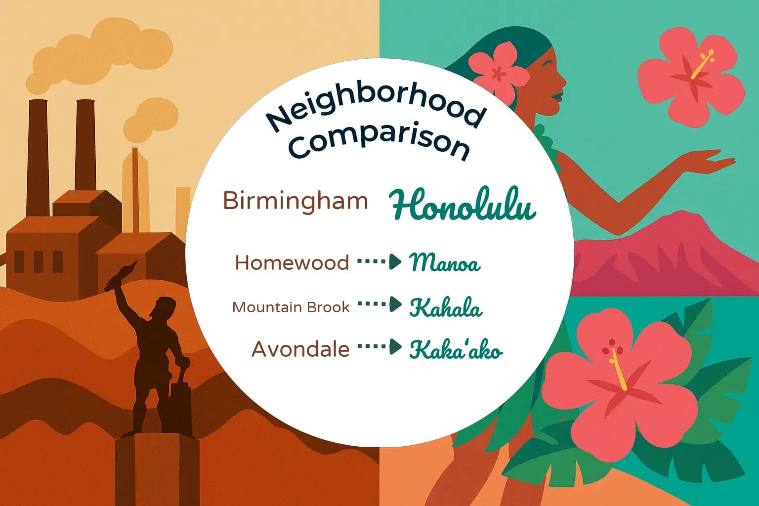 Birmingham vs Honolulu Neighborhood Comparison