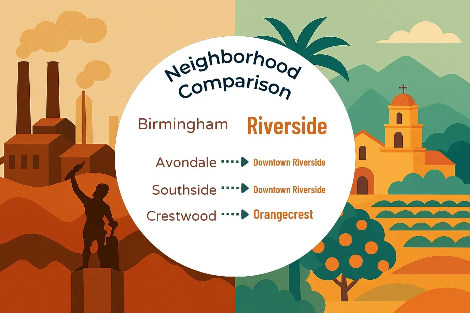 Birmingham vs Riverside Neighborhood Comparison