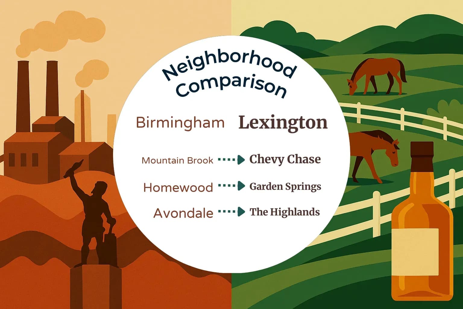Birmingham vs Lexington Neighborhood Comparison
