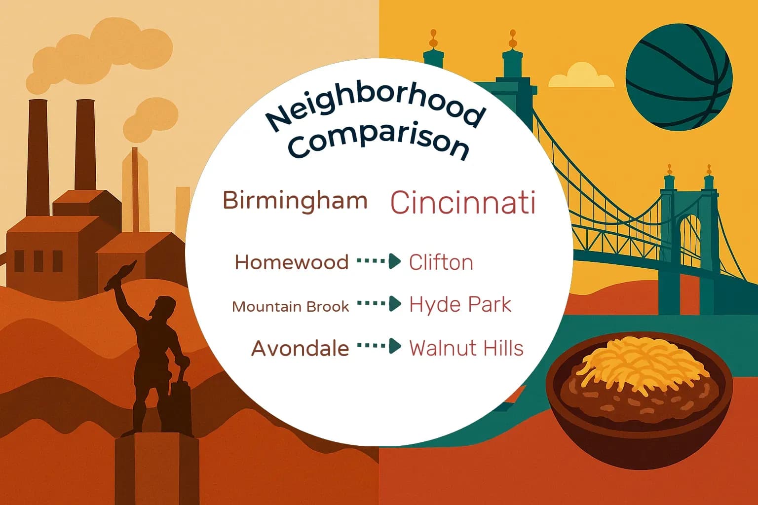 Birmingham vs Cincinnati Neighborhood Comparison
