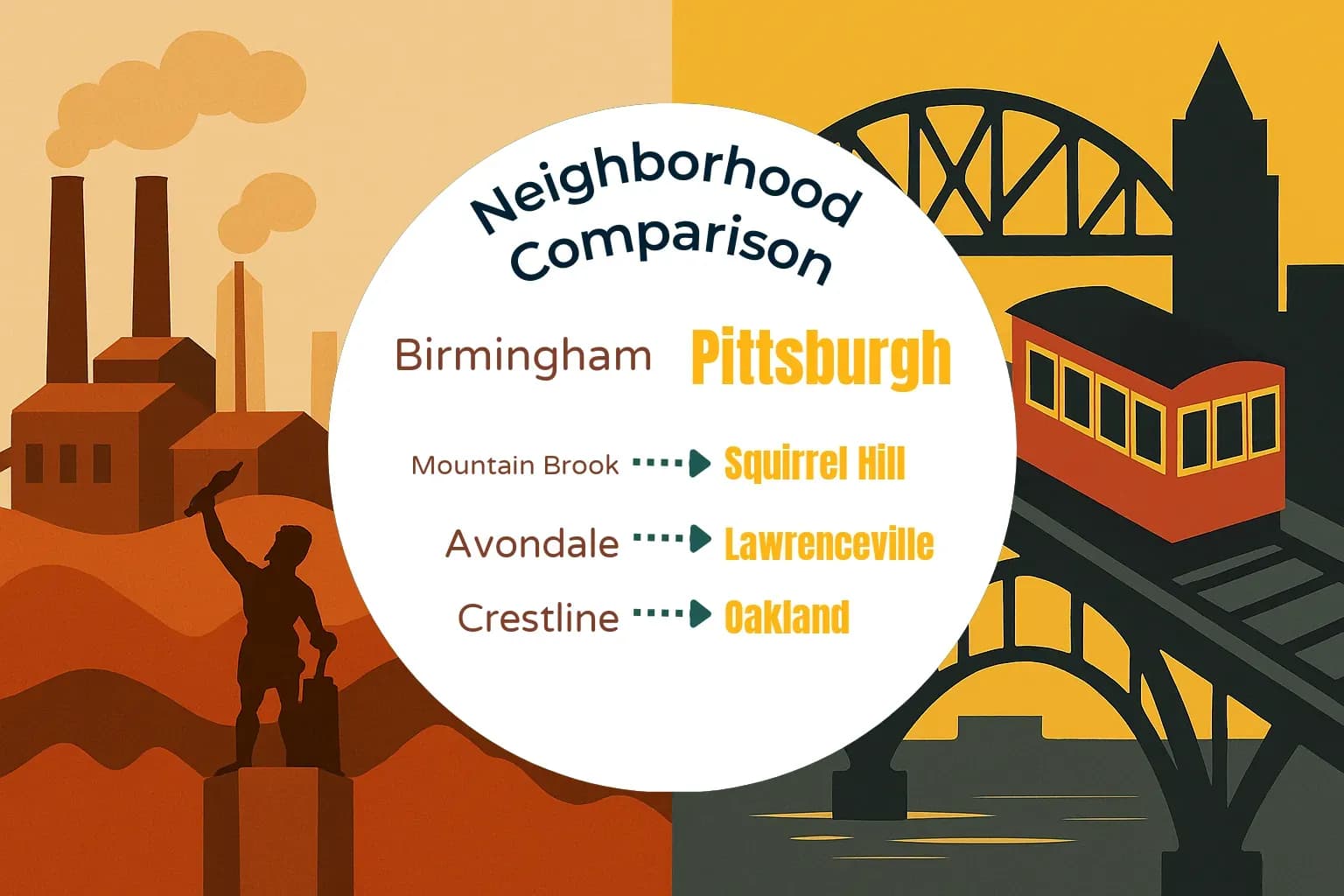 Birmingham vs Pittsburgh Neighborhood Comparison