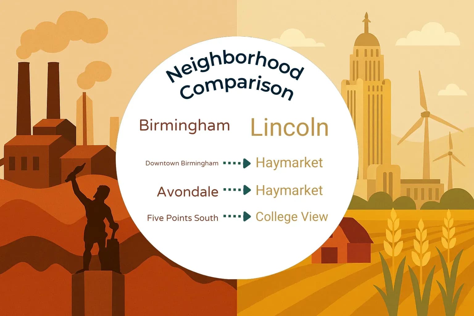 Birmingham vs Lincoln Neighborhood Comparison