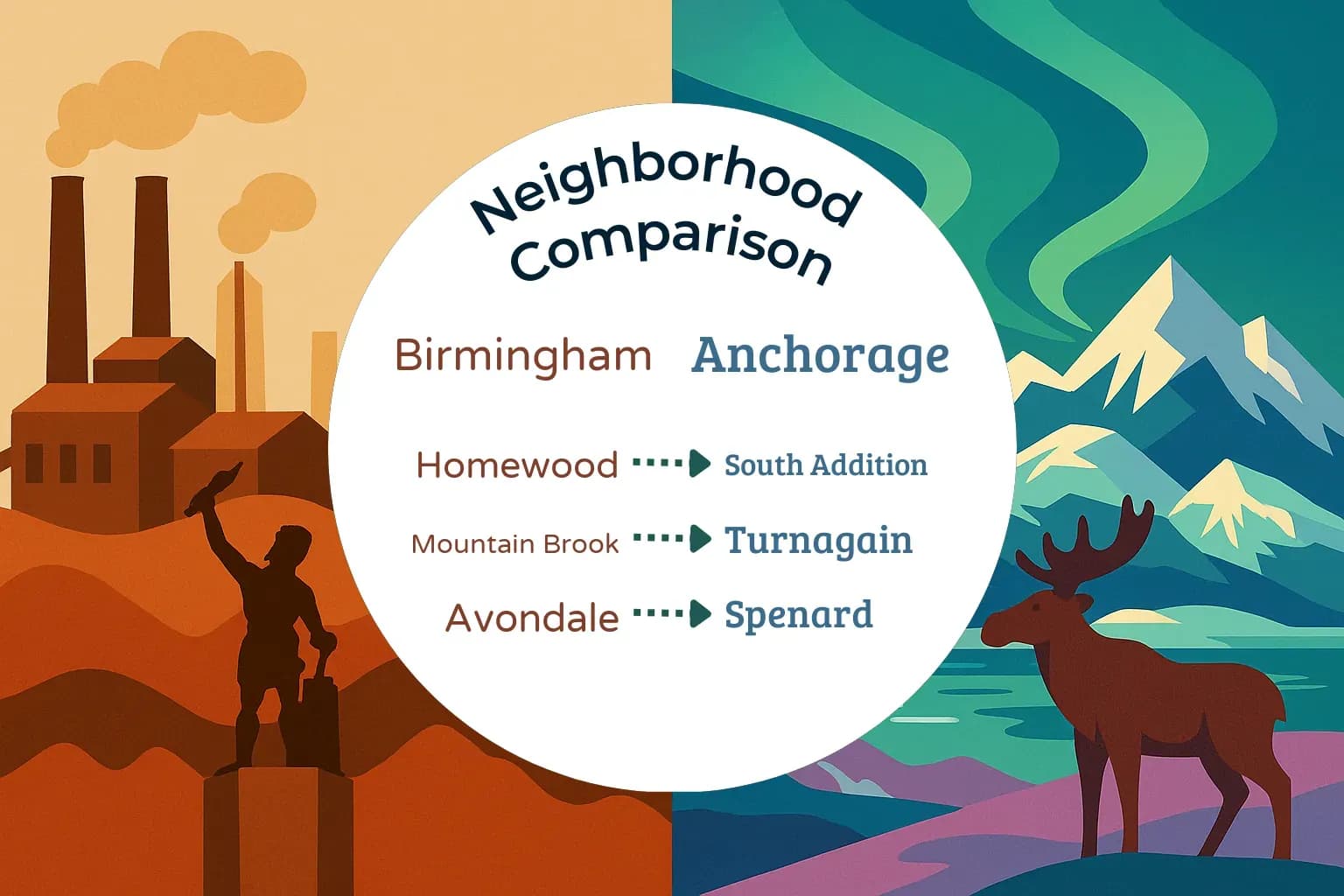 Birmingham vs Anchorage Neighborhood Comparison