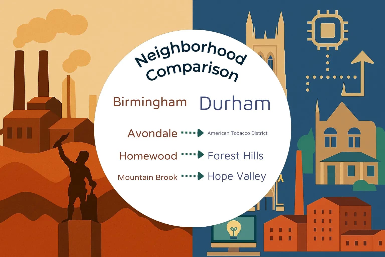 Birmingham vs Durham Neighborhood Comparison