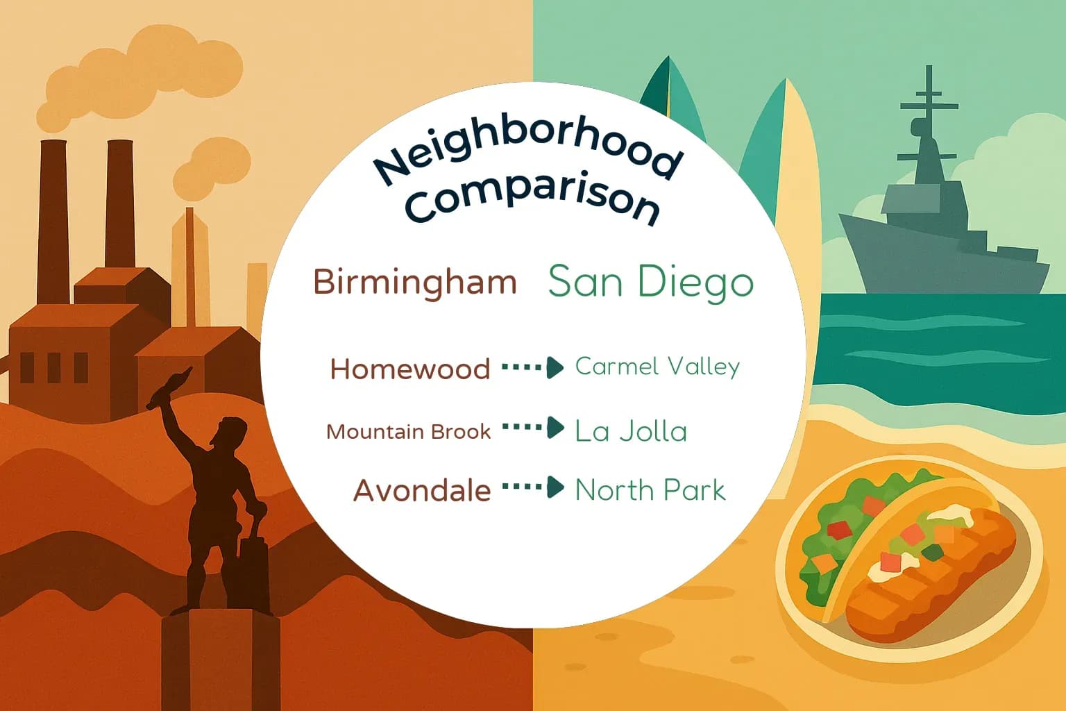 Birmingham vs San Diego Neighborhood Comparison