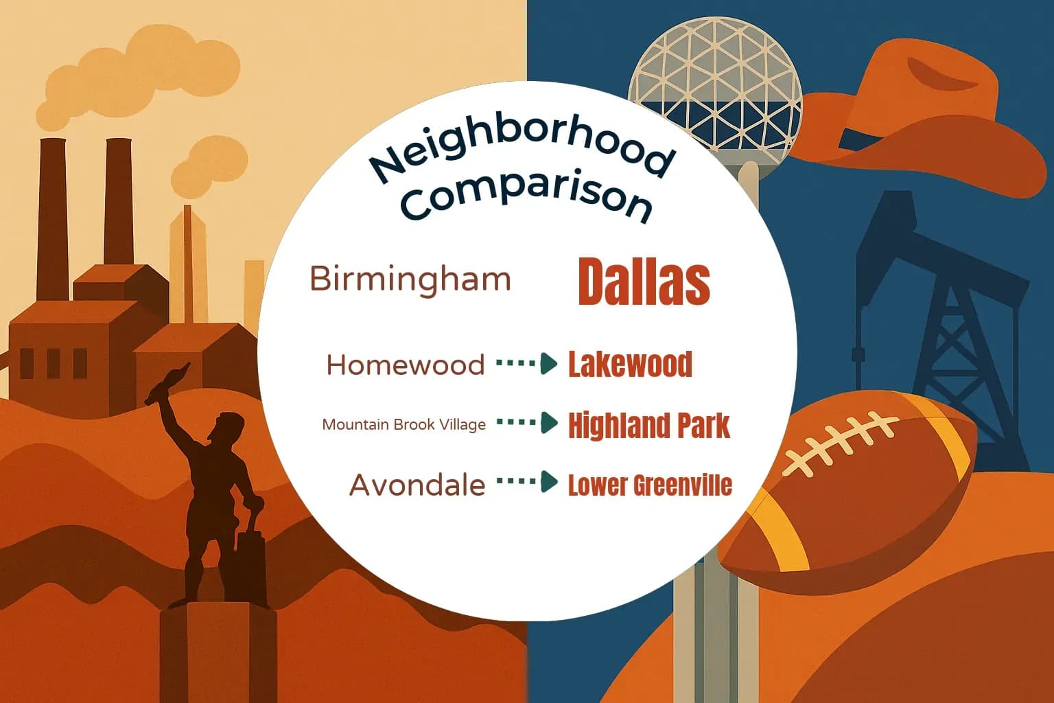 Birmingham vs Dallas Neighborhood Comparison