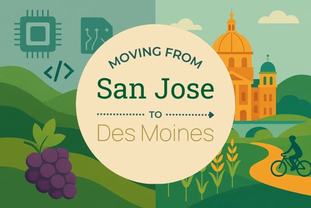Moving from San Jose to Des Moines