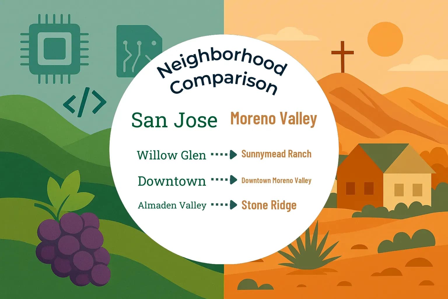 San Jose vs Moreno Valley Neighborhood Comparison