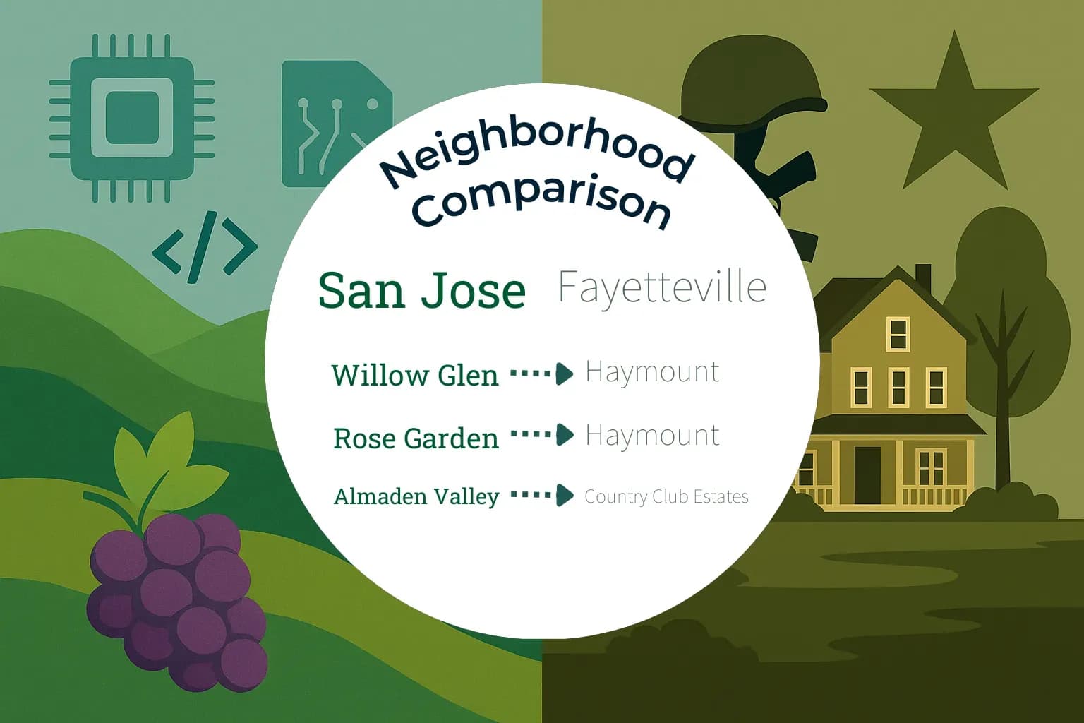 San Jose vs Fayetteville Neighborhood Comparison