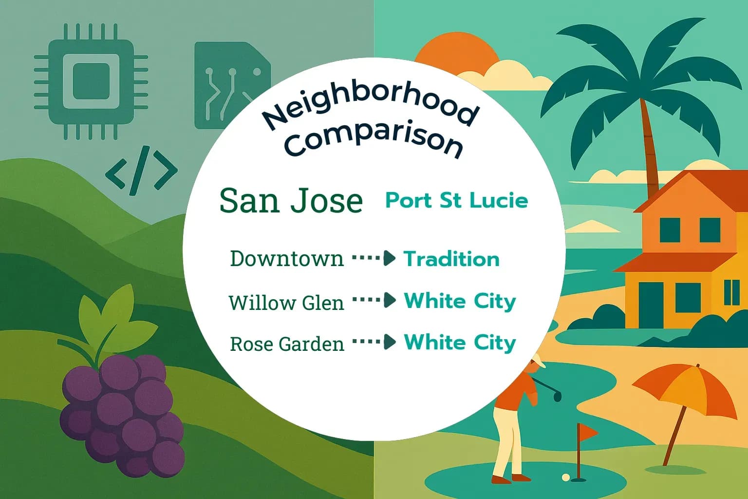San Jose vs Port St. Lucie Neighborhood Comparison