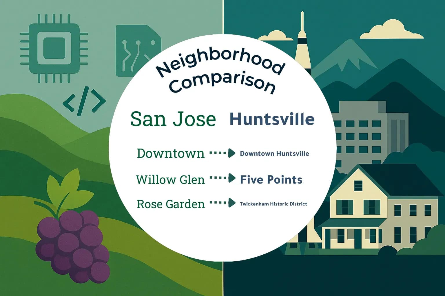 San Jose vs Huntsville Neighborhood Comparison