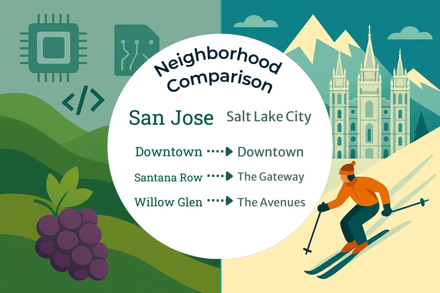 San Jose vs Salt Lake City Neighborhood Comparison