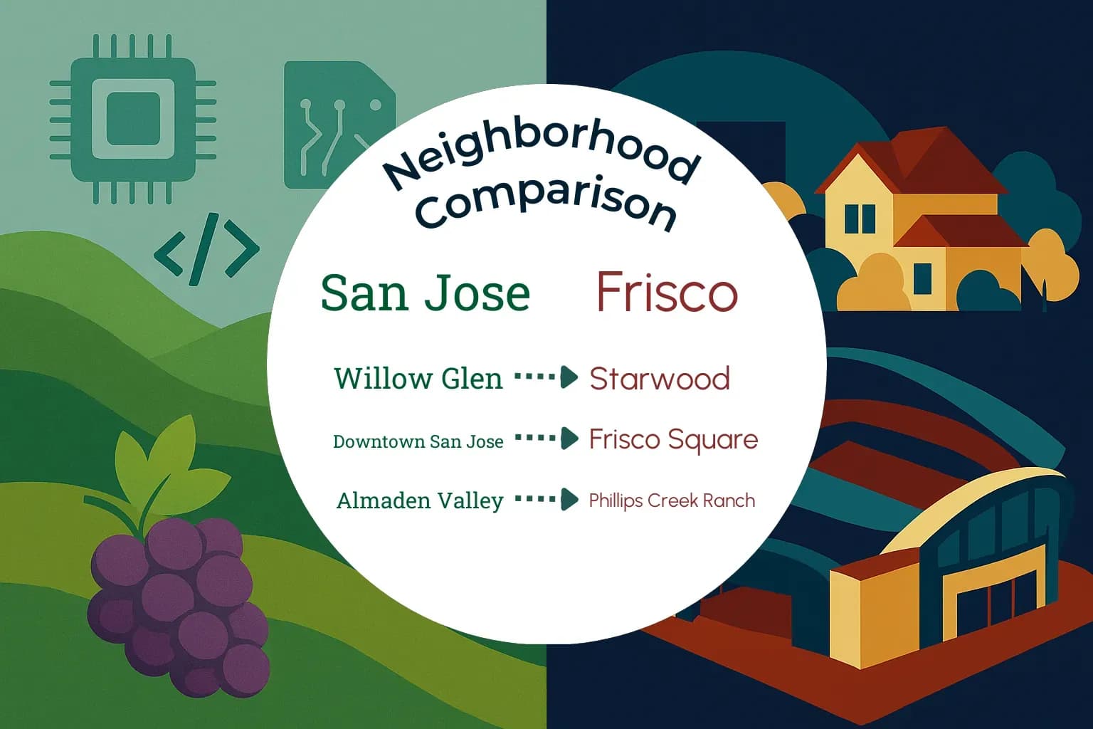 San Jose vs Frisco Neighborhood Comparison