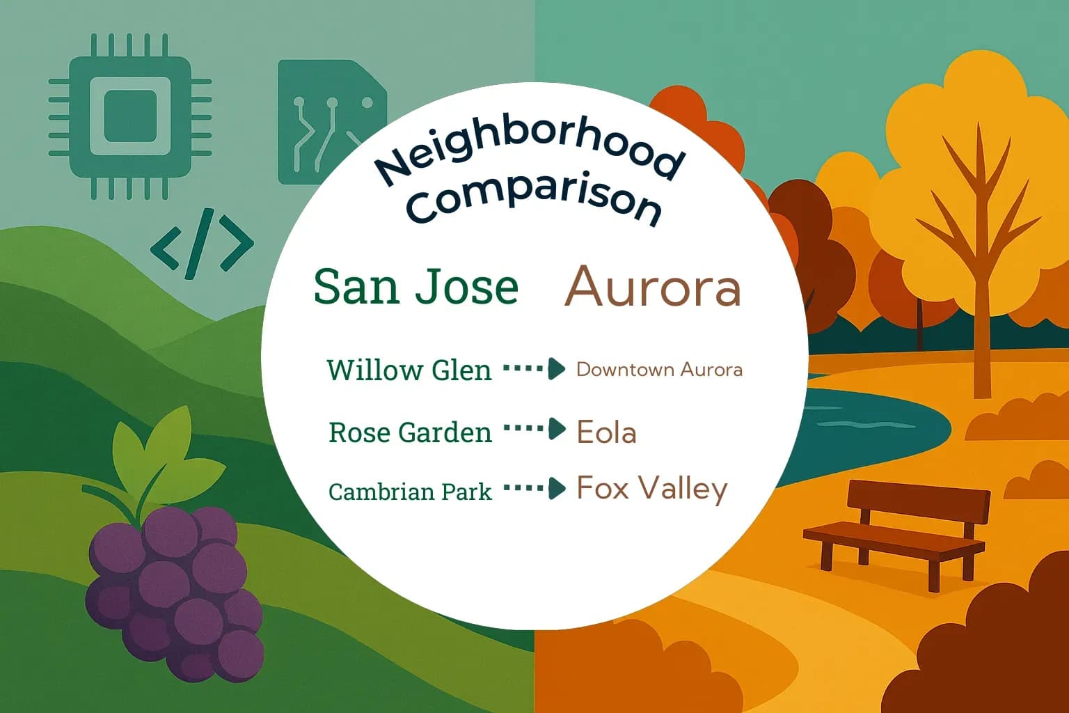 San Jose vs Aurora Neighborhood Comparison