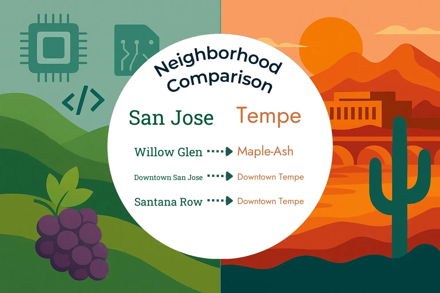San Jose vs Tempe Neighborhood Comparison