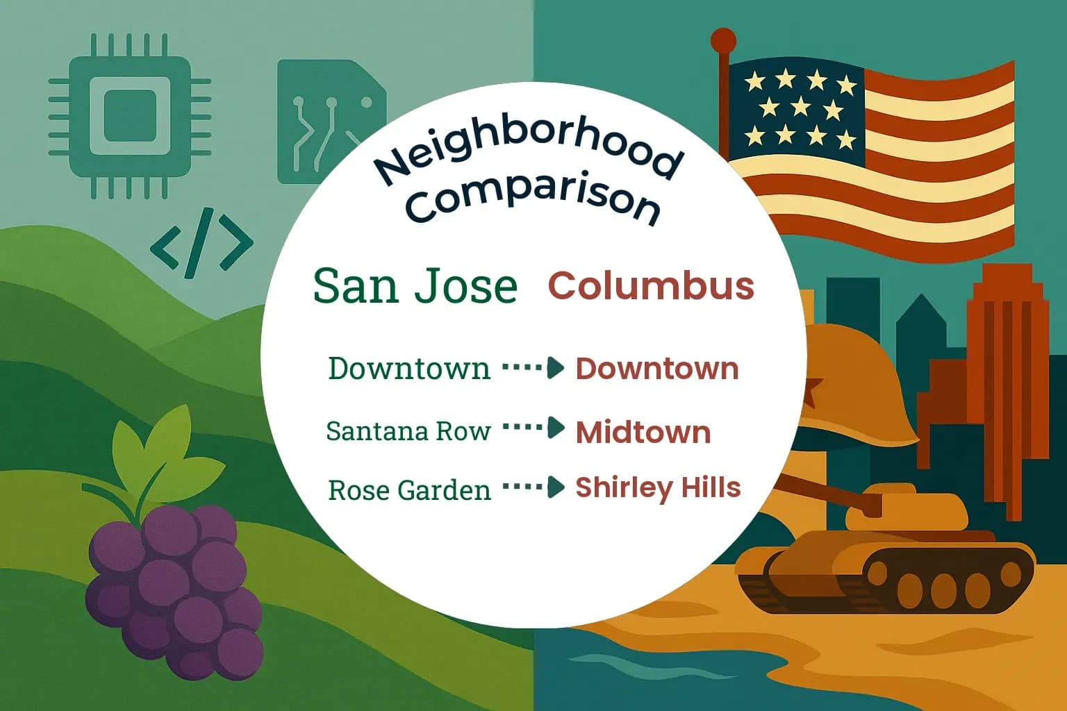 San Jose vs Columbus Neighborhood Comparison