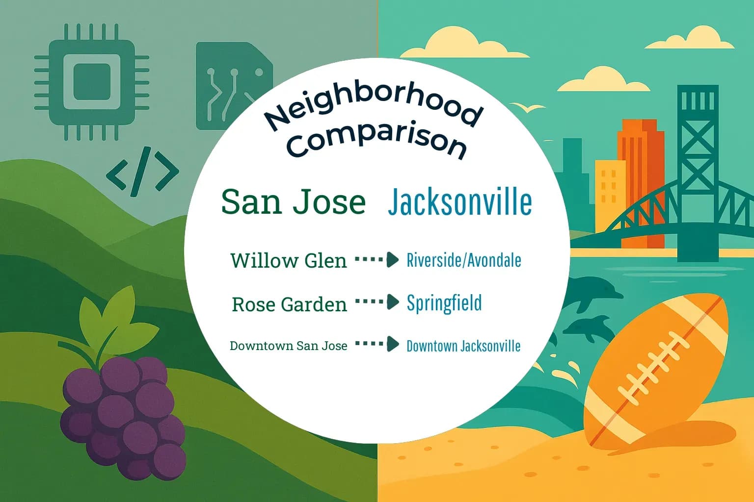 San Jose vs Jacksonville Neighborhood Comparison