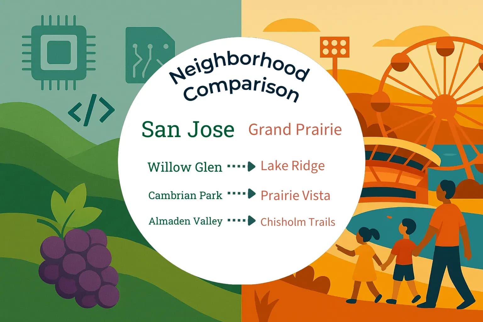 San Jose vs Grand Prairie Neighborhood Comparison