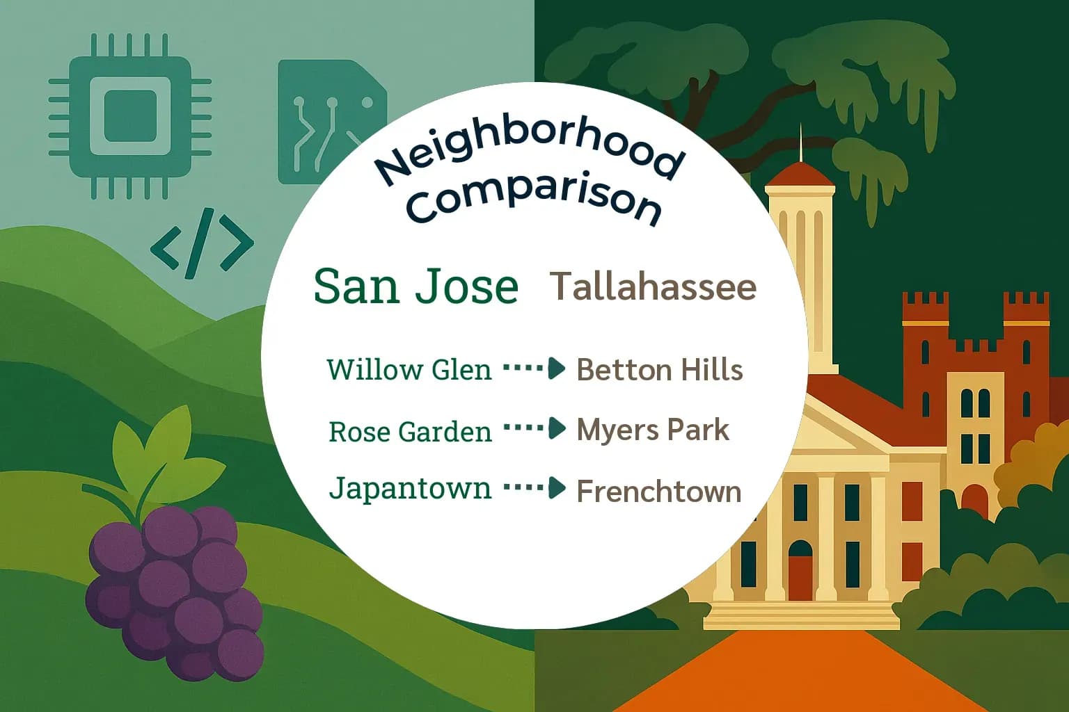 San Jose vs Tallahassee Neighborhood Comparison