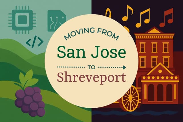 Moving from San Jose to Shreveport