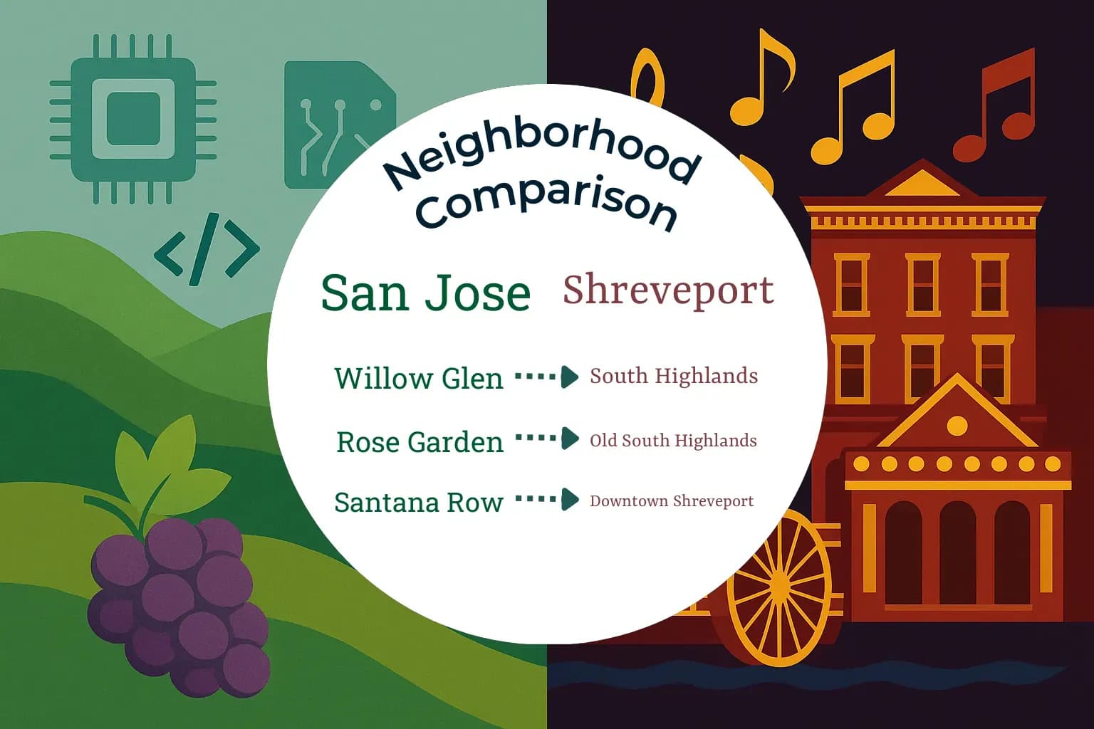 San Jose vs Shreveport Neighborhood Comparison