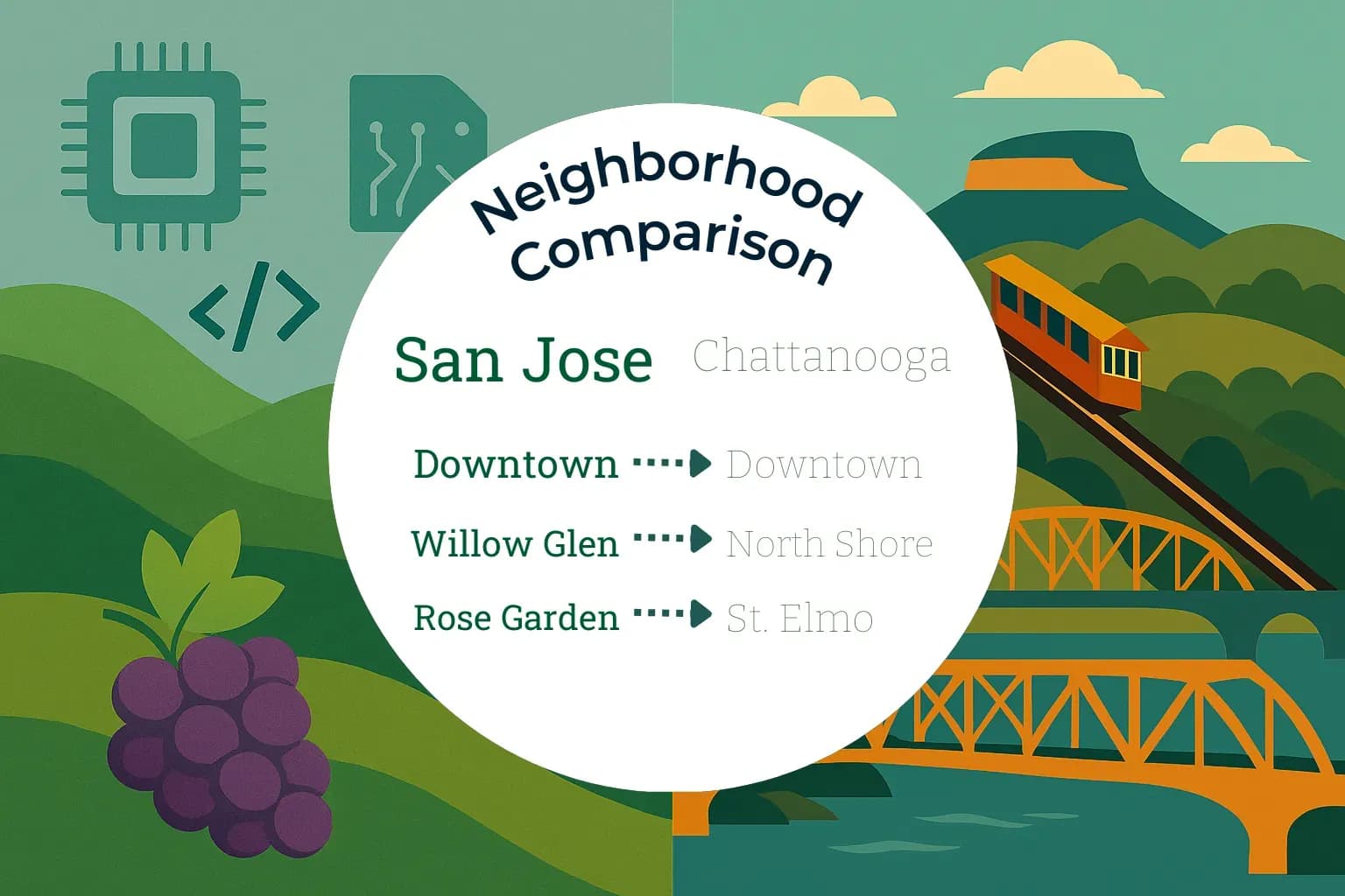 San Jose vs Chattanooga Neighborhood Comparison