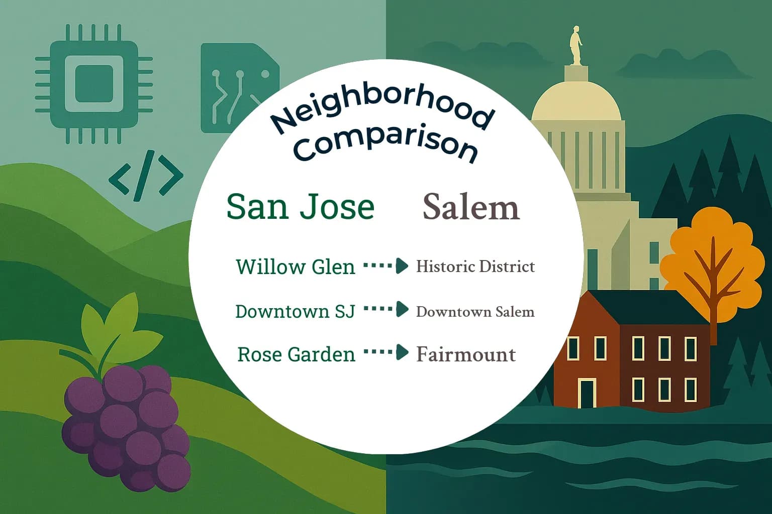 San Jose vs Salem Neighborhood Comparison