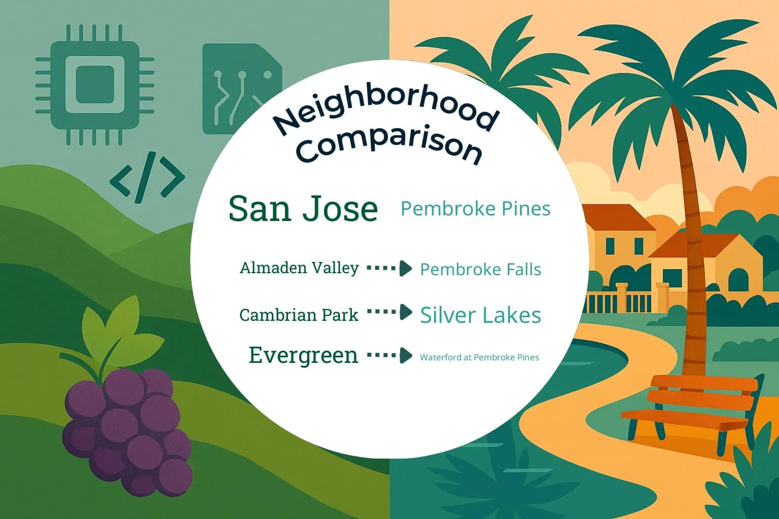 San Jose vs Pembroke Pines Neighborhood Comparison