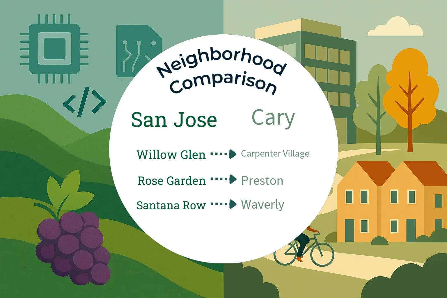 San Jose vs Cary Neighborhood Comparison