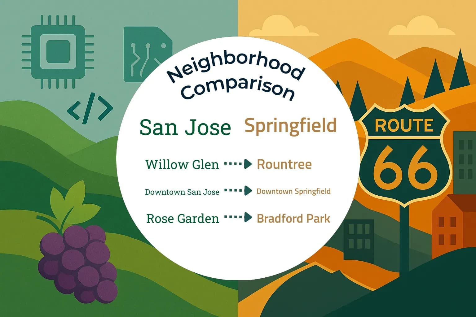 San Jose vs Springfield Neighborhood Comparison
