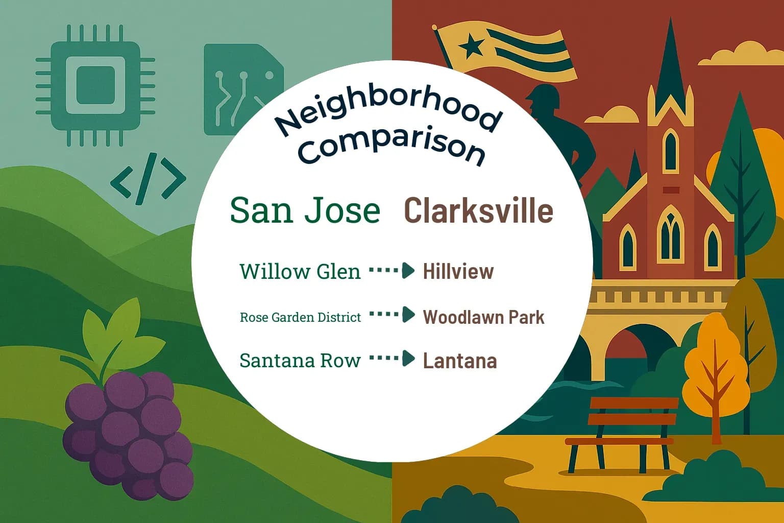 San Jose vs Clarksville Neighborhood Comparison