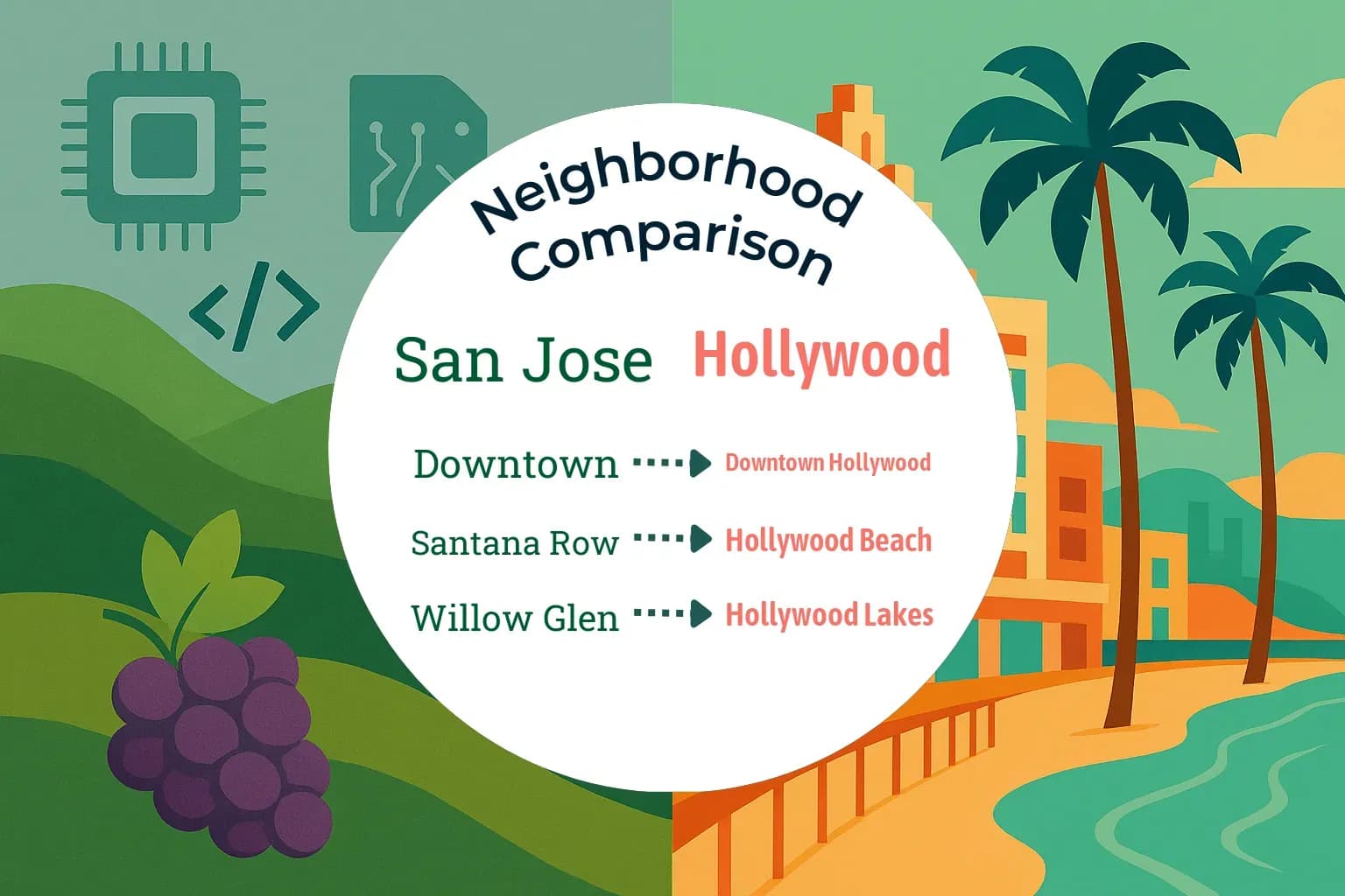 San Jose vs Hollywood Neighborhood Comparison