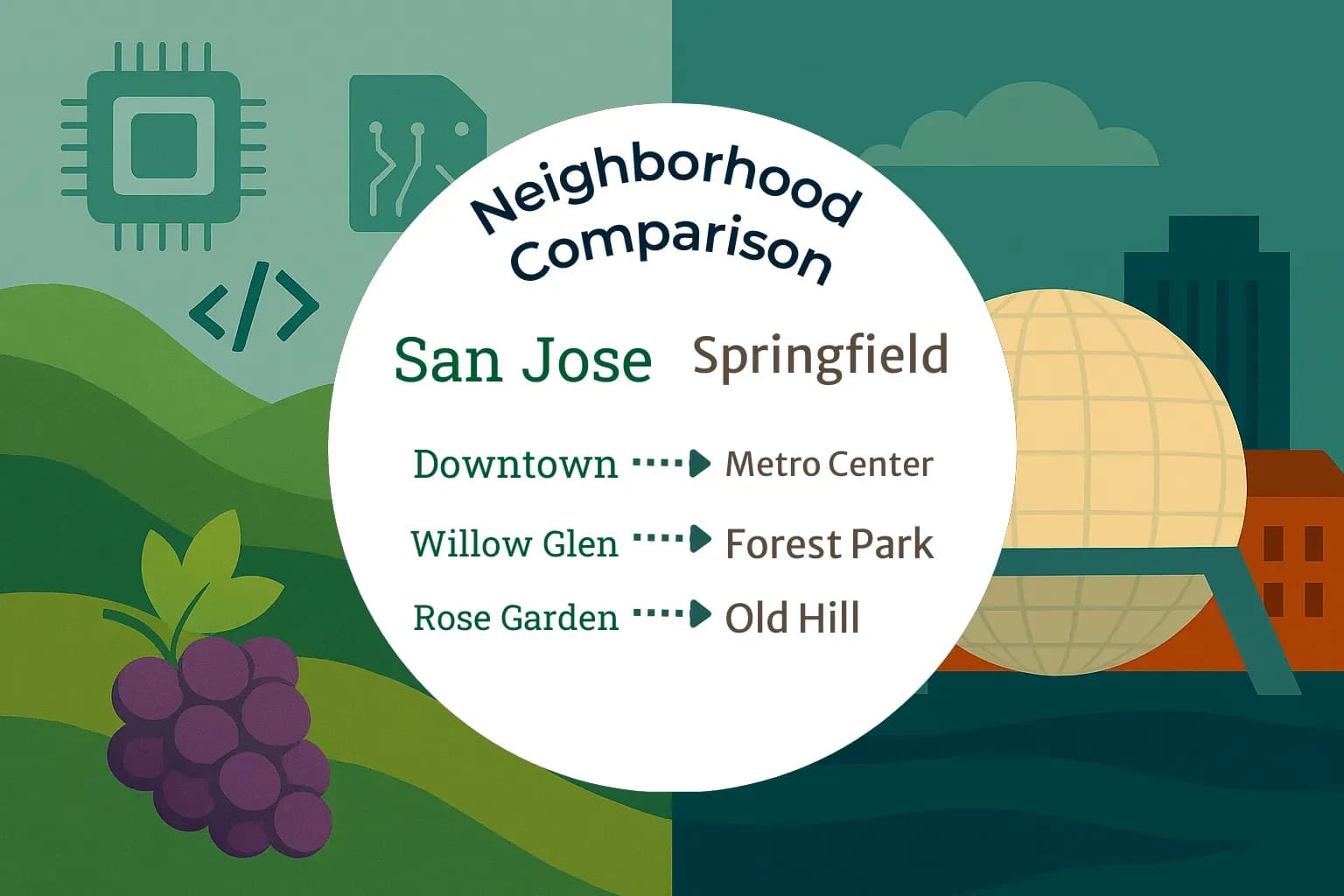 San Jose vs Springfield Neighborhood Comparison