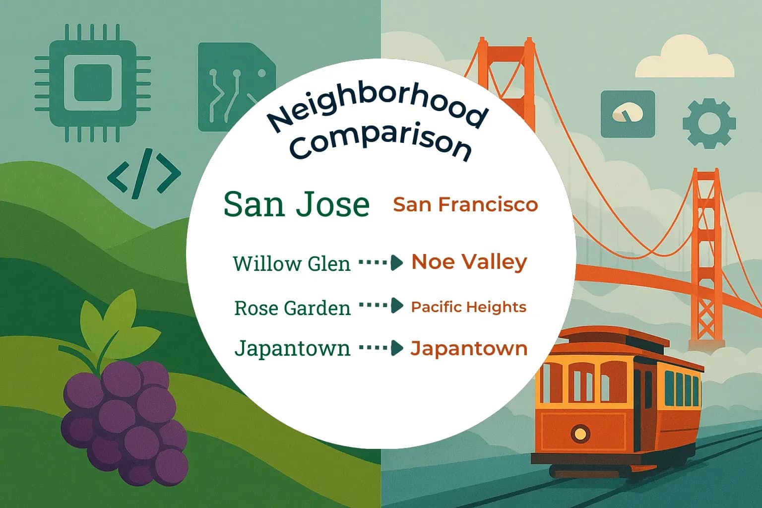 San Jose vs San Francisco Neighborhood Comparison