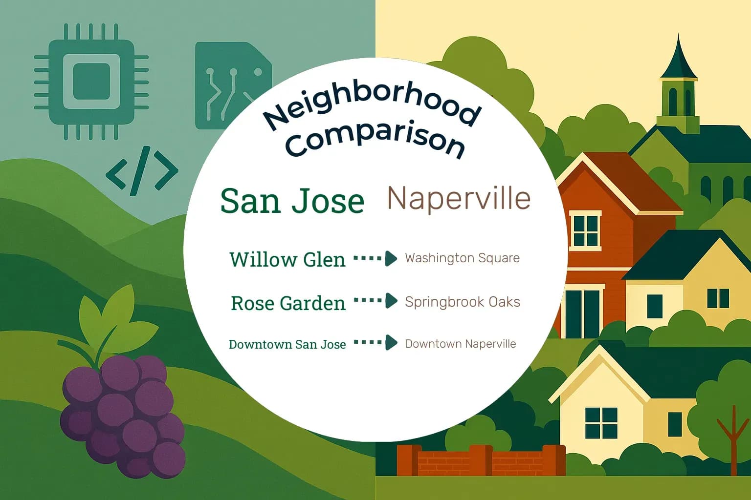 San Jose vs Naperville Neighborhood Comparison