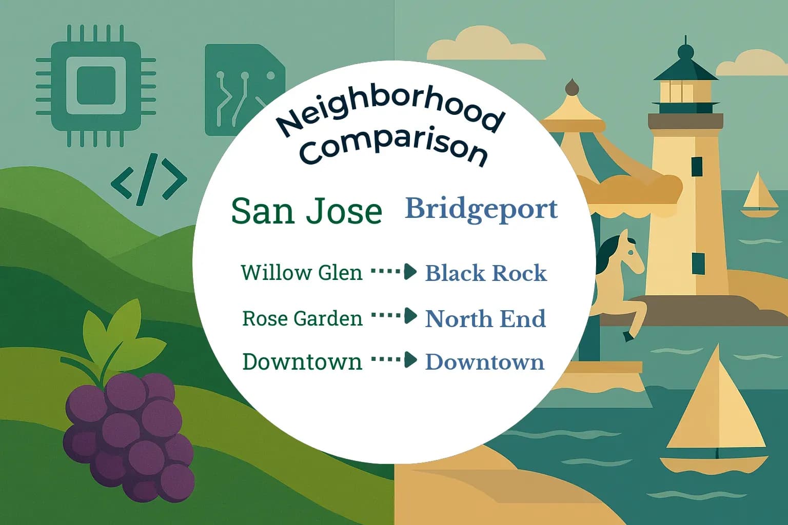San Jose vs Bridgeport Neighborhood Comparison