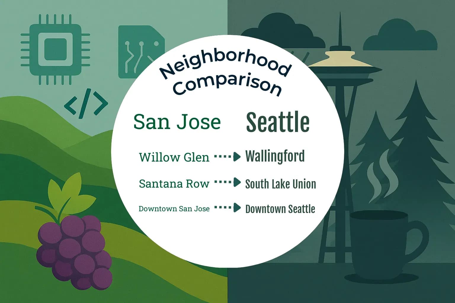 San Jose vs Seattle Neighborhood Comparison