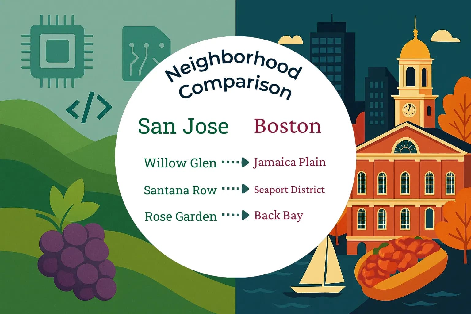 San Jose vs Boston Neighborhood Comparison