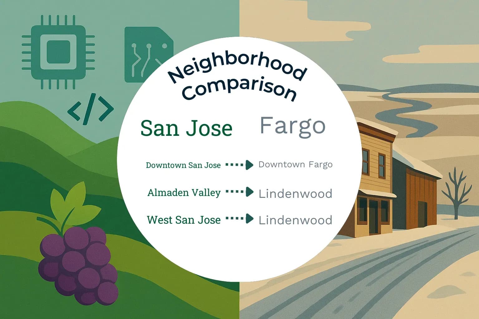 San Jose vs Fargo Neighborhood Comparison